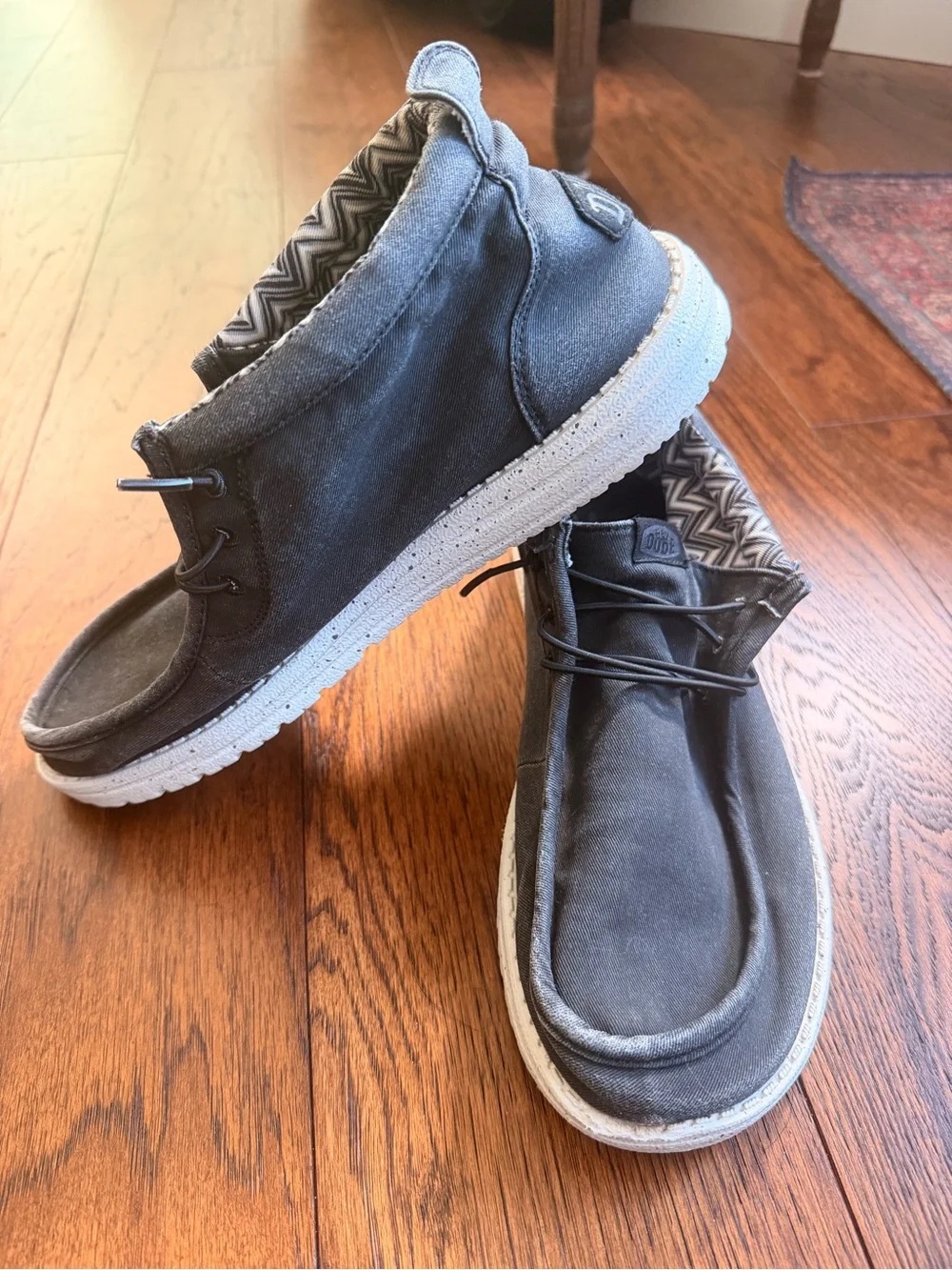 Hey Dude Wally mid canvas shoe. Size 12.